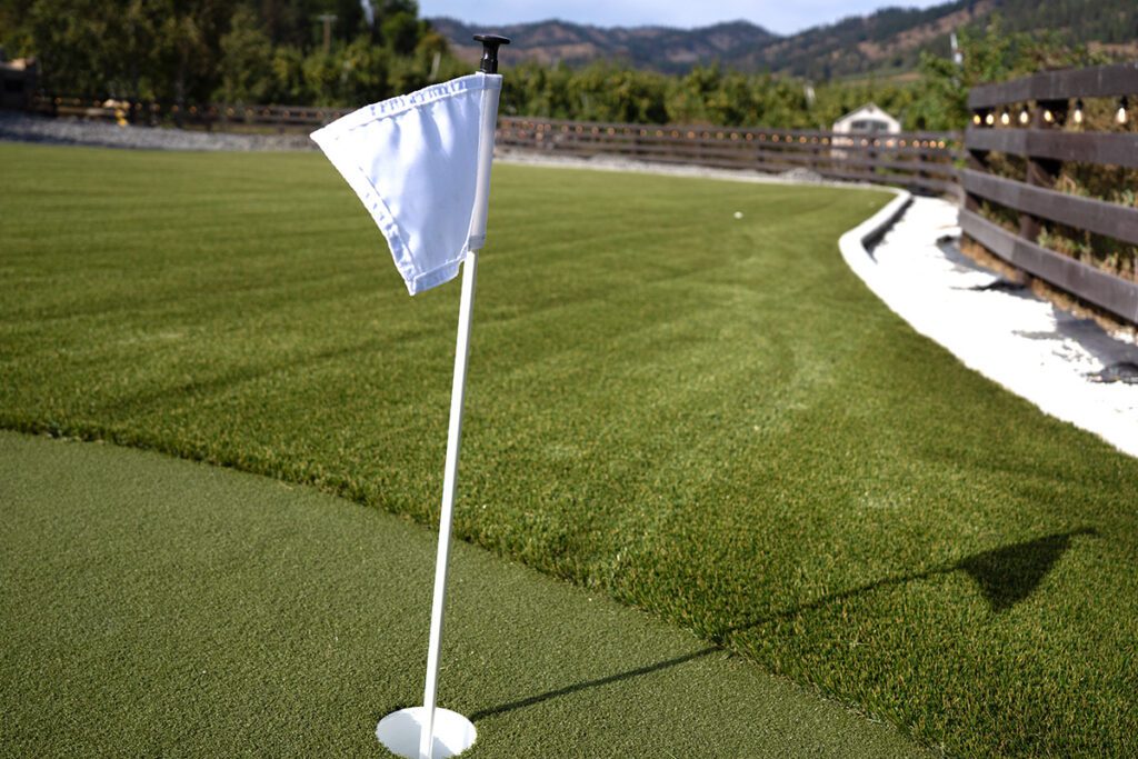 Leavenworth lodge artificial turf.