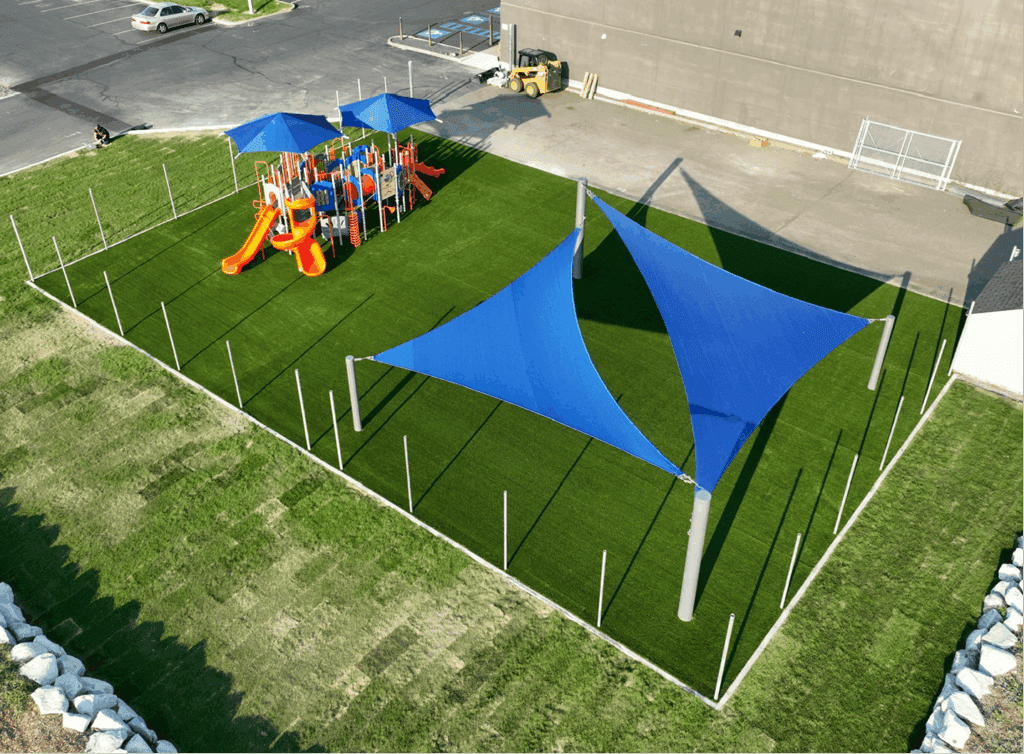 Sun City Church playground artificial turf.